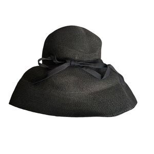 ERIC JAVITS Packable‎ Wide Brim Hat Black